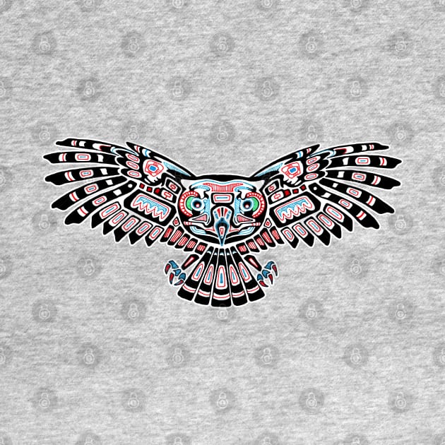 Mystic Owl in Native American Style by Art By Cleave